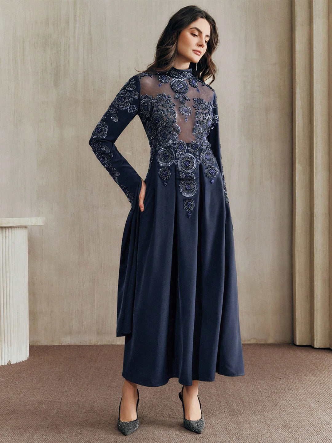 SHEIN Maxi ruha, kék