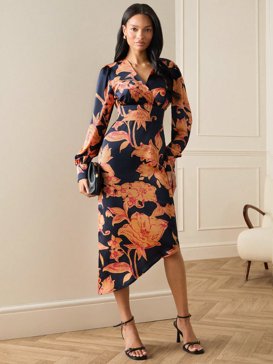Rochie midi SHEIN, mix culori
