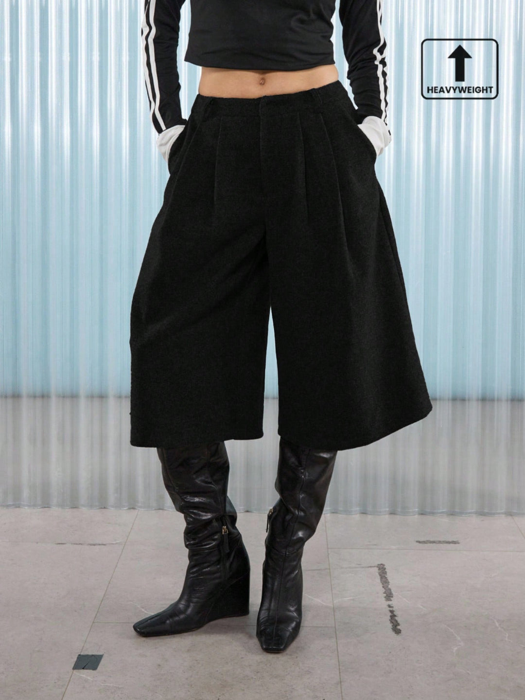 Pantaloni scurți SHEIN, negru