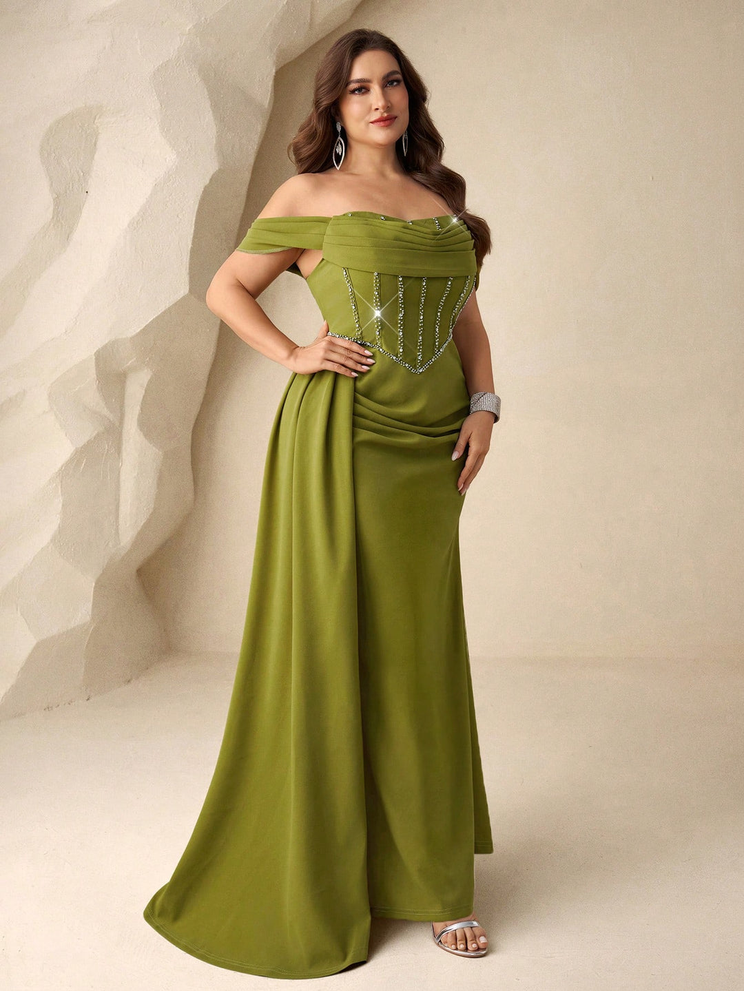 Rochie de ocazie SHEIN, verde