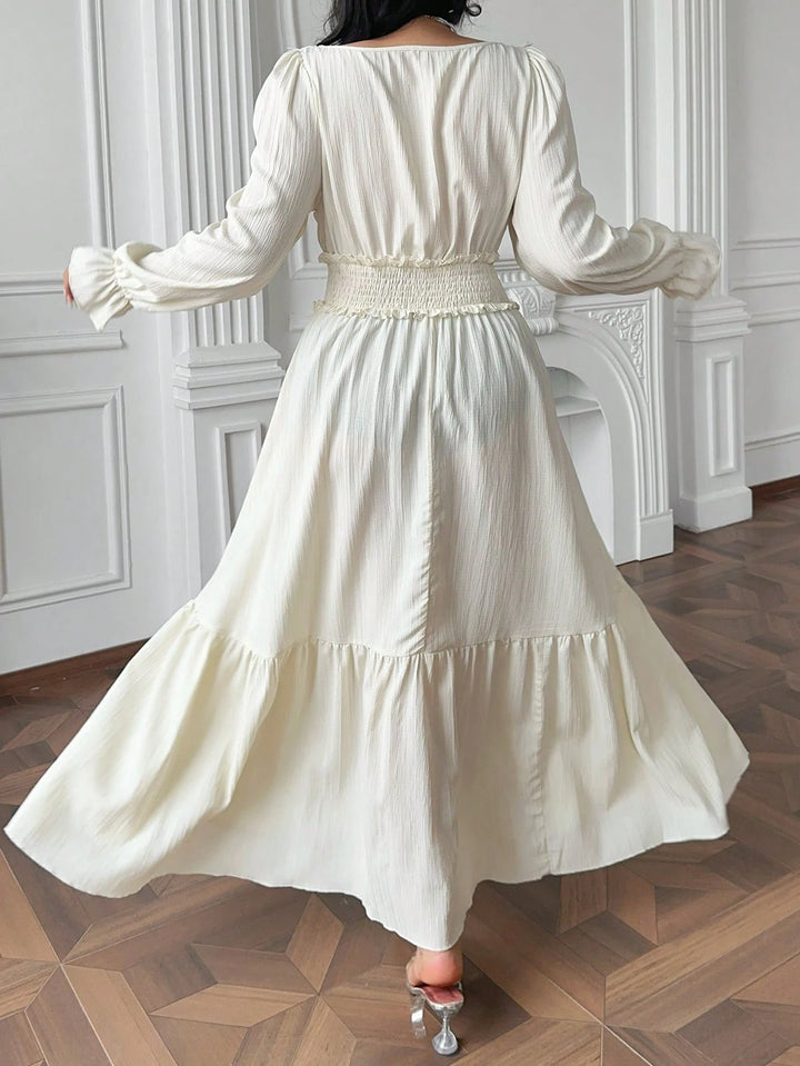 SHEIN maxi ruha, krémszínű