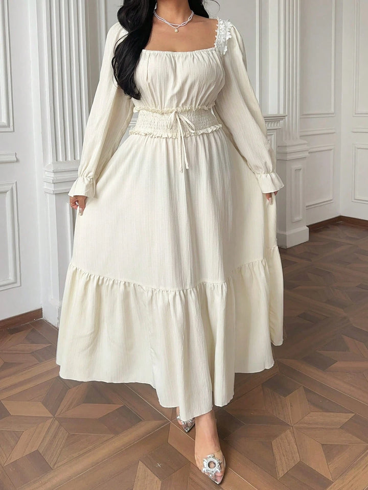 SHEIN maxi ruha, krémszínű
