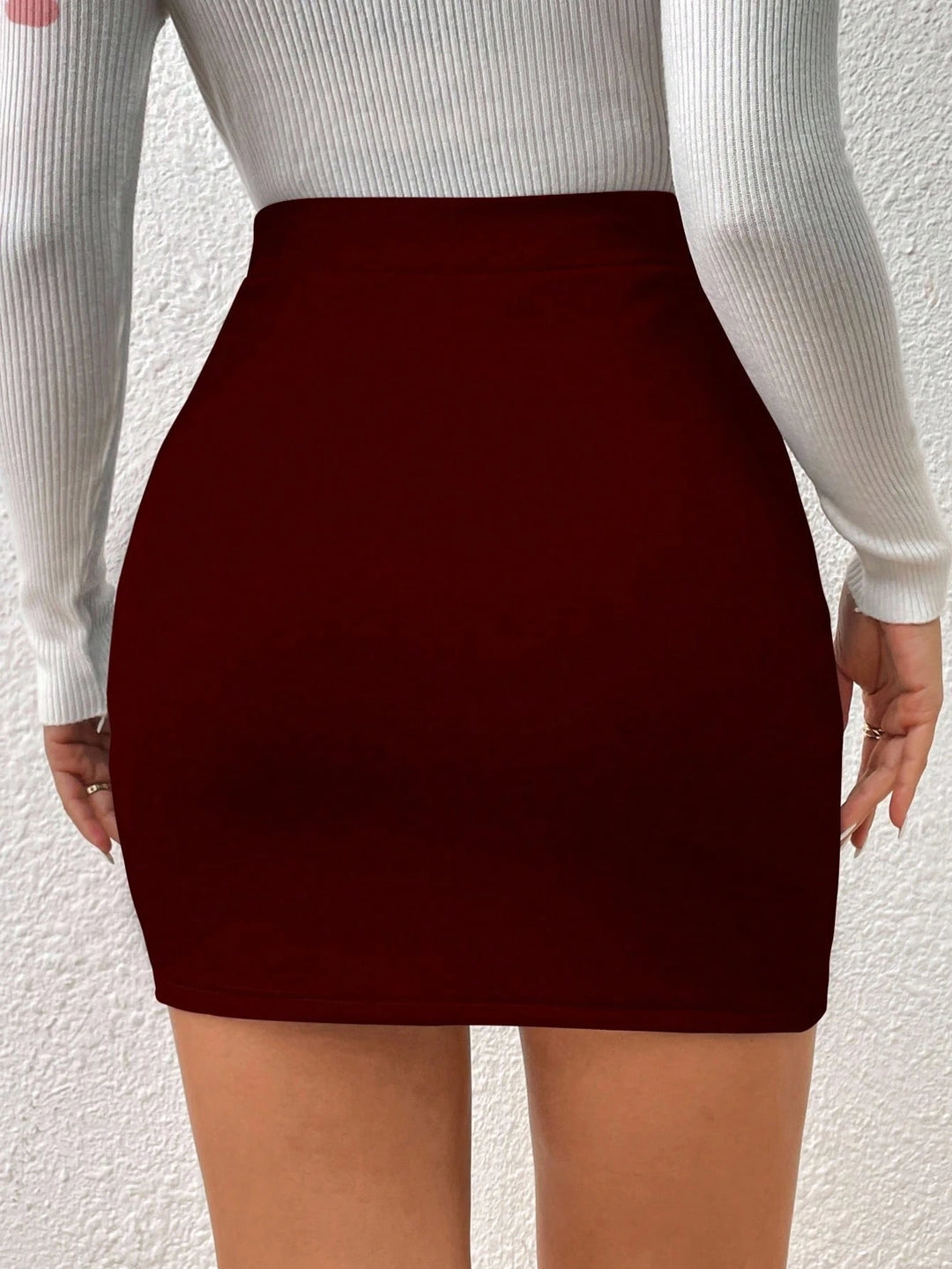 Fustă mini SHEIN, vișiniu