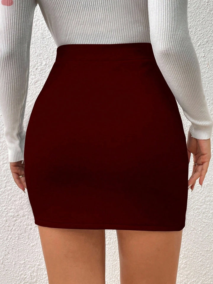 Fustă mini SHEIN, vișiniu