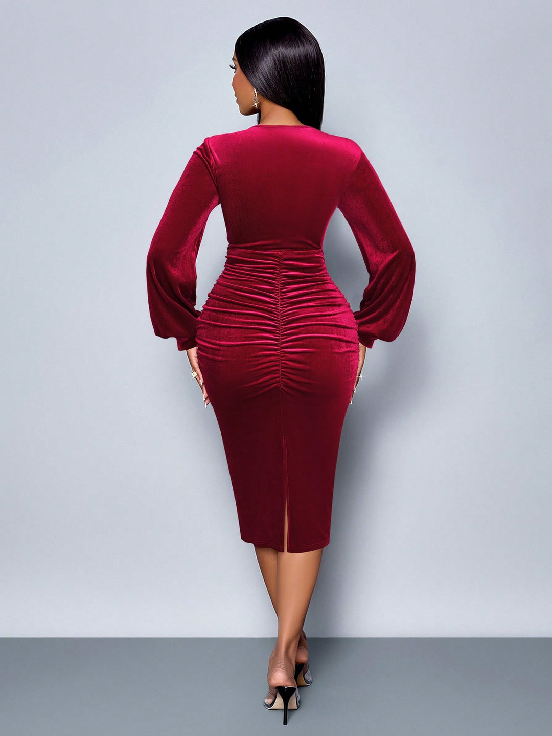 Rochie midi SHEIN, vișiniu