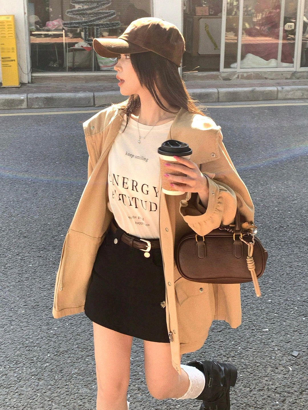 Trench SHEIN, kaki