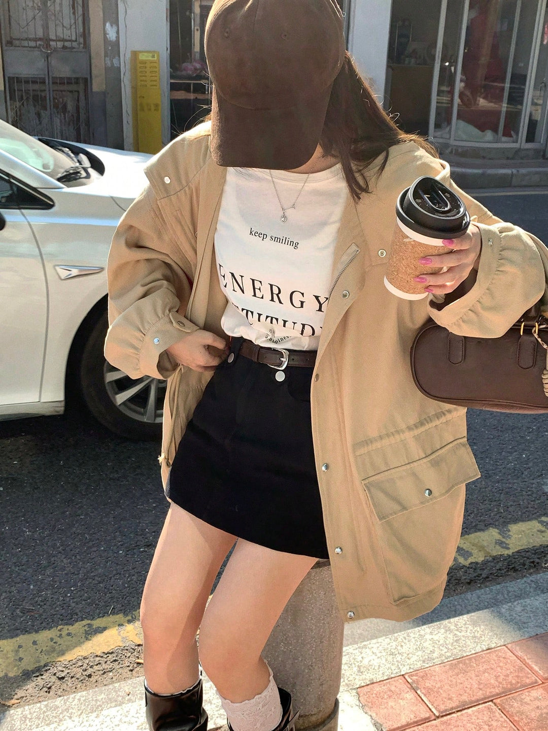 Trench SHEIN, kaki