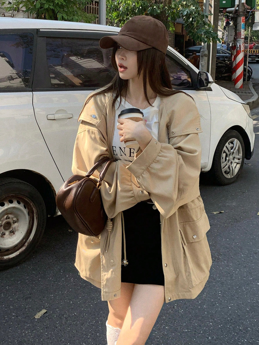 Trench SHEIN, kaki
