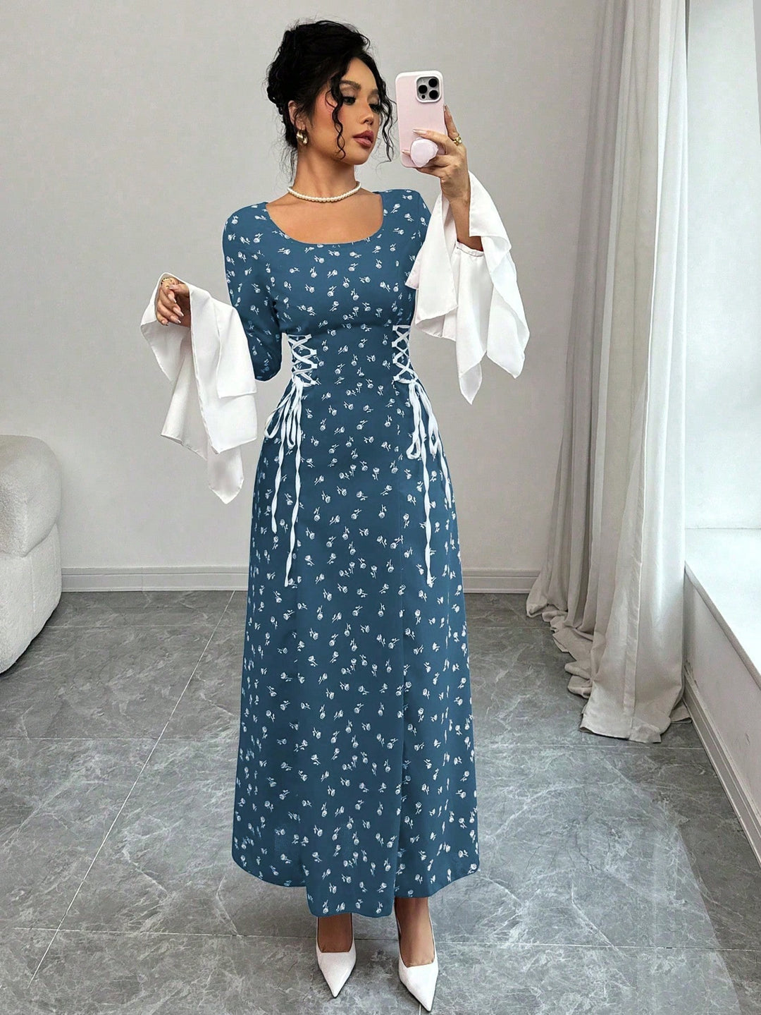 Rochie maxi SHEIN, albastru