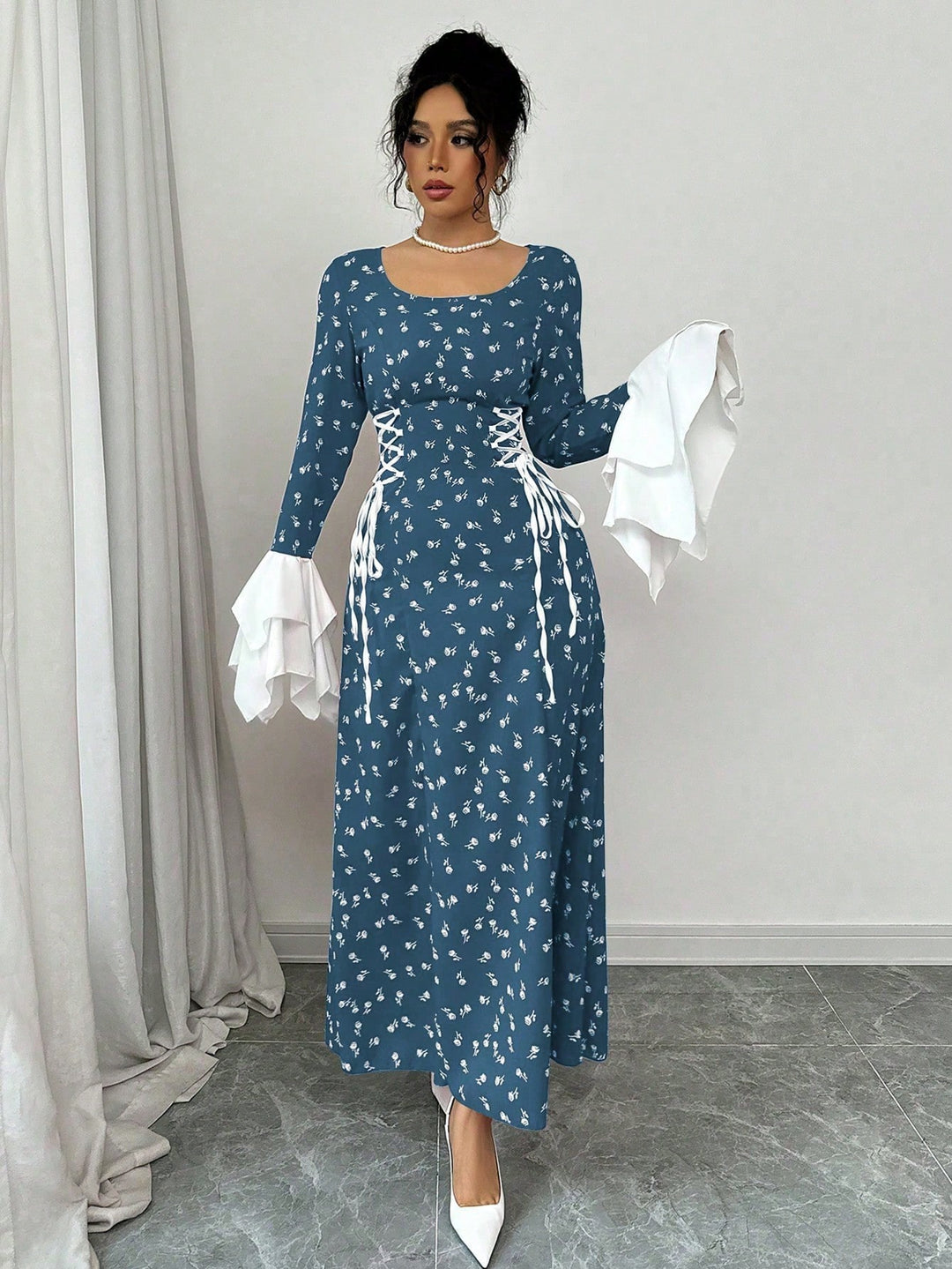 Rochie maxi SHEIN, albastru