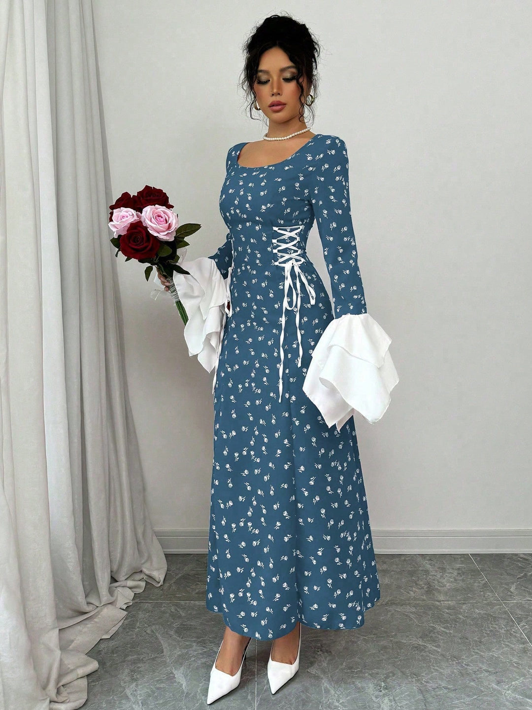 Rochie maxi SHEIN, albastru
