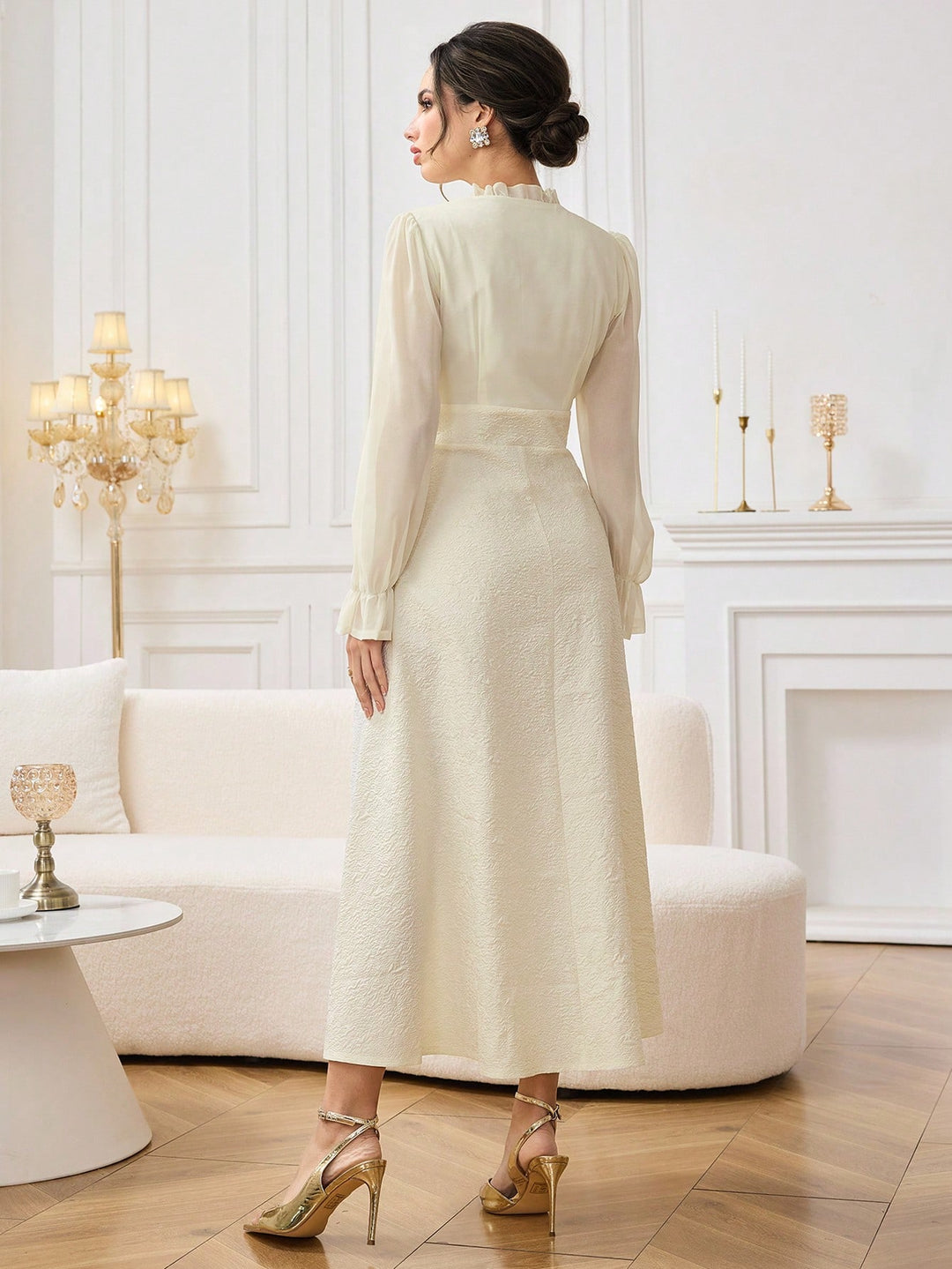 Rochie maxi SHEIN, bej