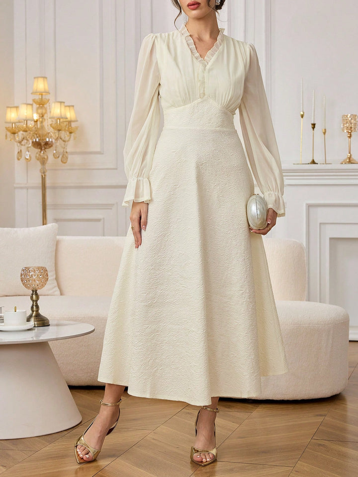Rochie maxi SHEIN, bej