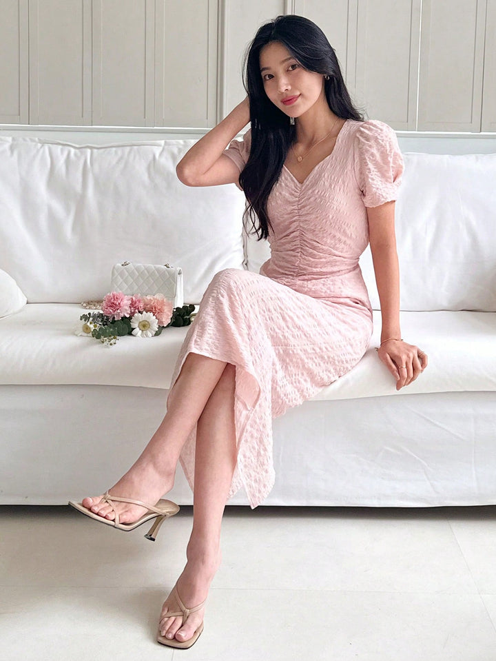Rochie midi SHEIN, roz