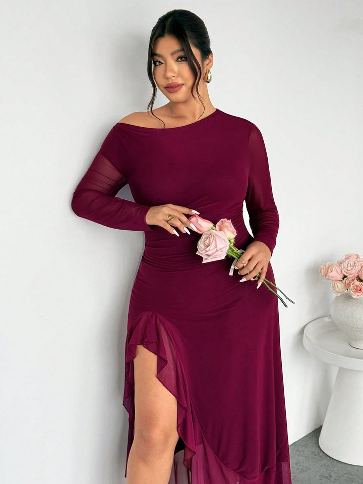 Rochie midi  SHEIN, vișiniu