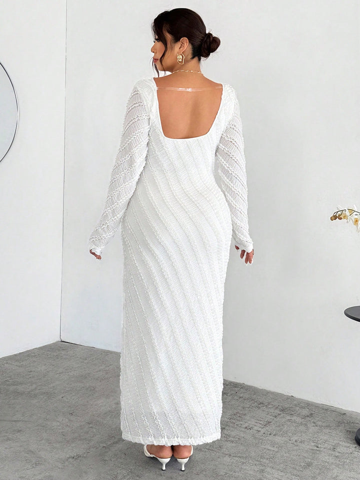 Rochie maxi SHEIN, alb
