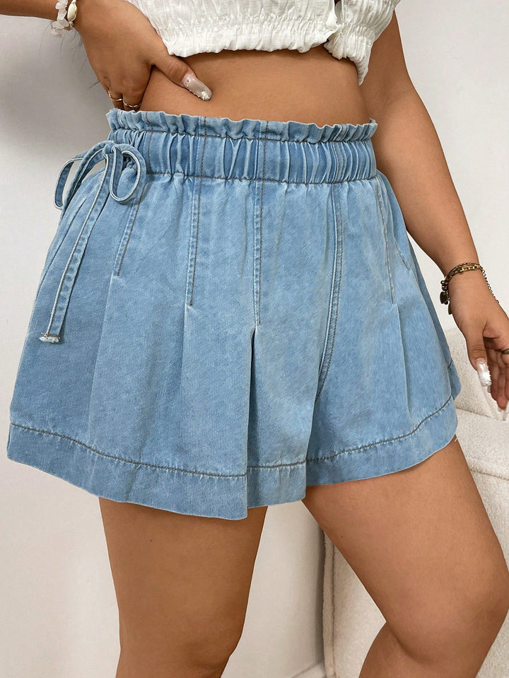 Pantaloni scurți SHEIN, albastru