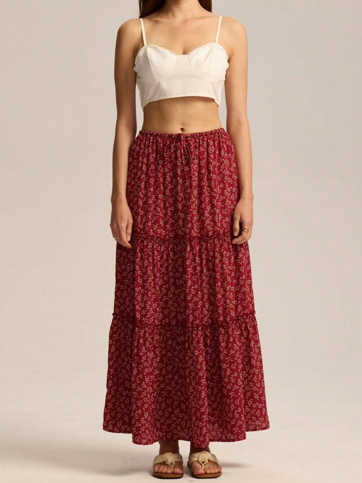 SHEIN Maxi skirt, Brick red
