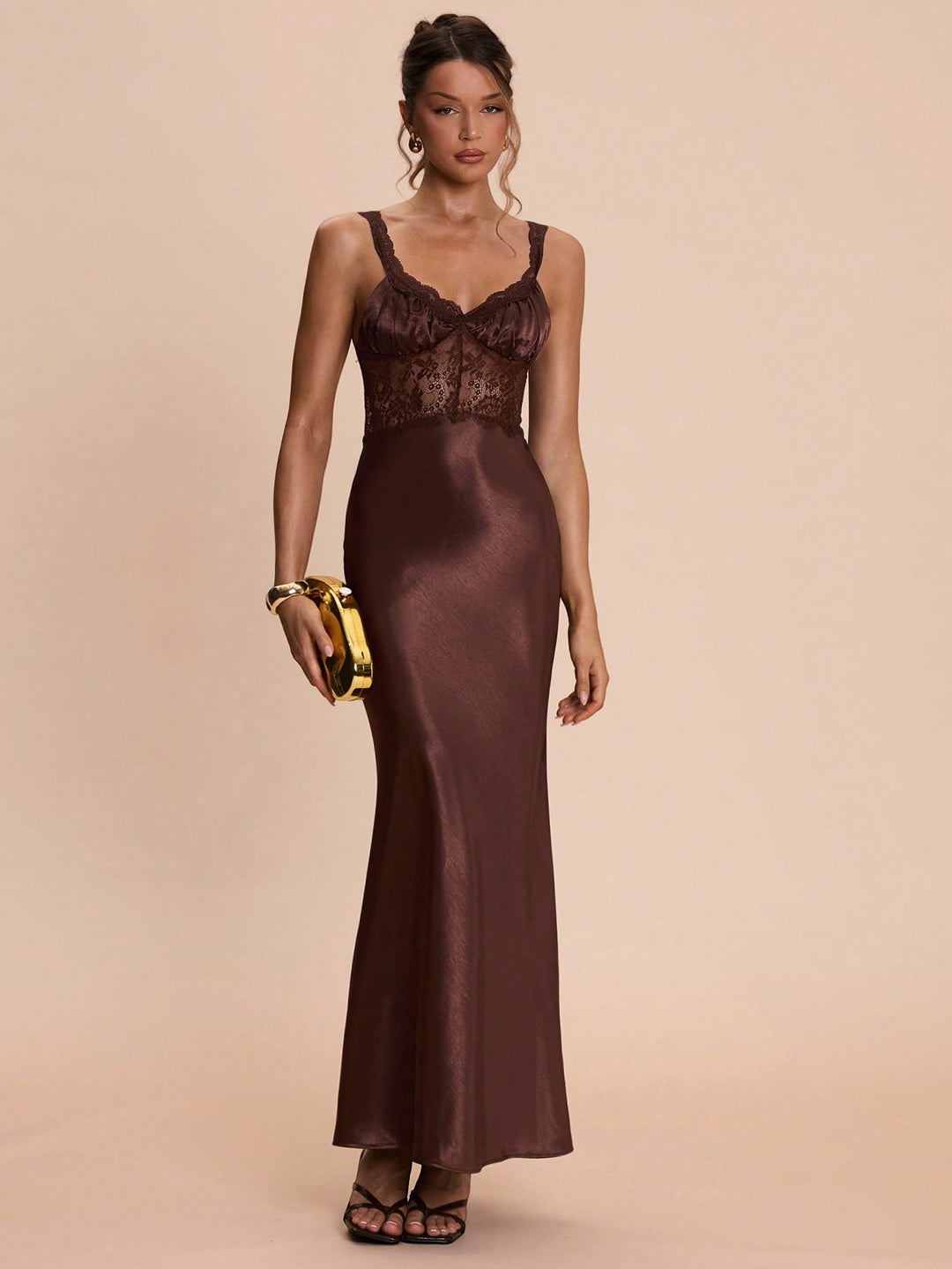 Rochie maxi SHEIN, maro