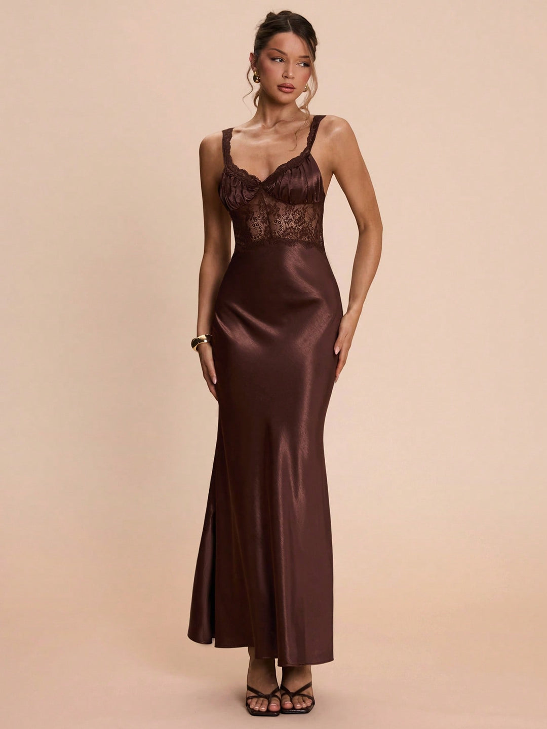 Rochie maxi SHEIN, maro