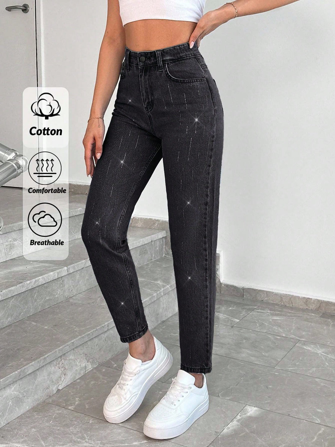 Jeans SHEIN, gri