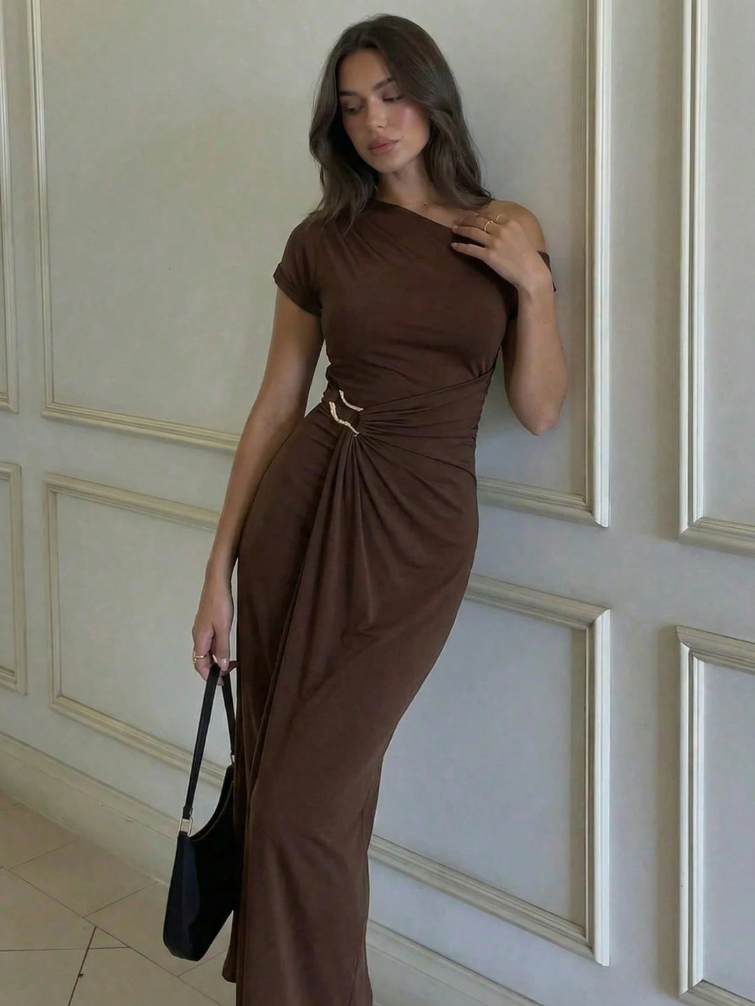 Rochie maxi SHEIN, maro