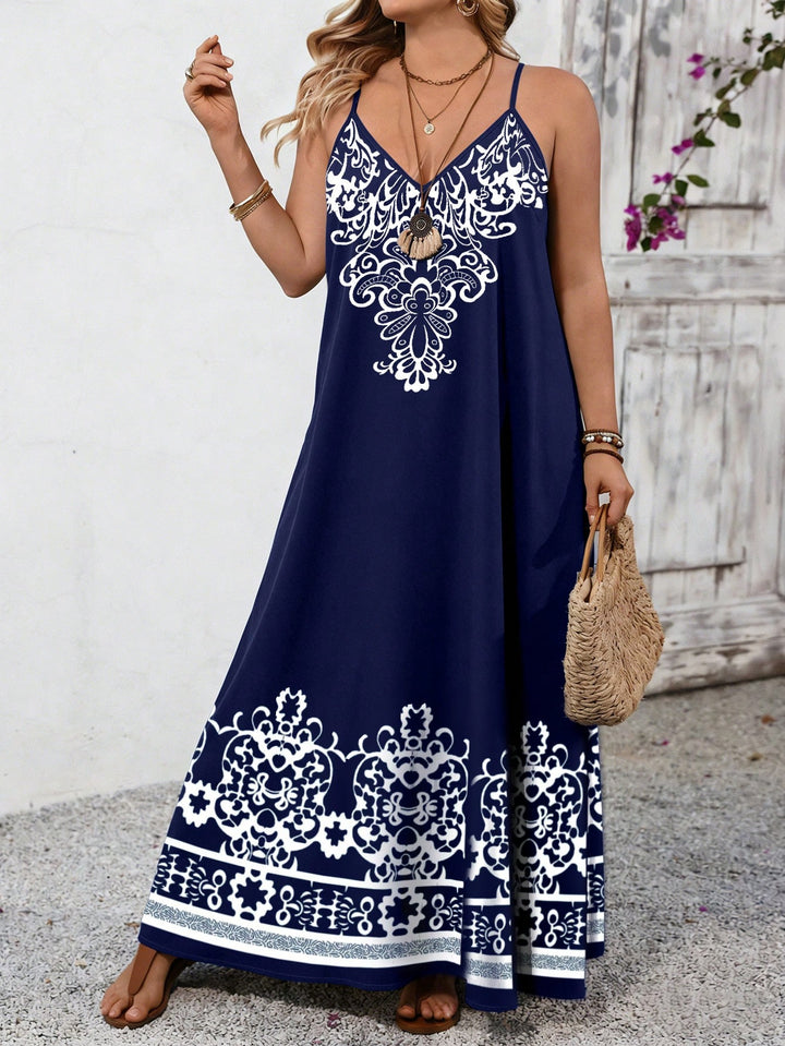 SHEIN maxi ruha, kék
