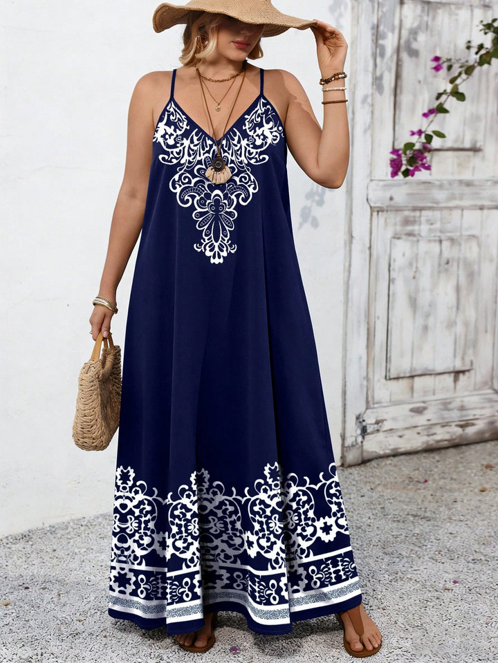 SHEIN maxi ruha, kék