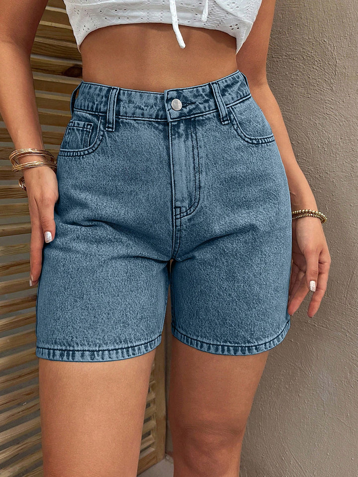 Pantaloni scurți SHEIN, albastru
