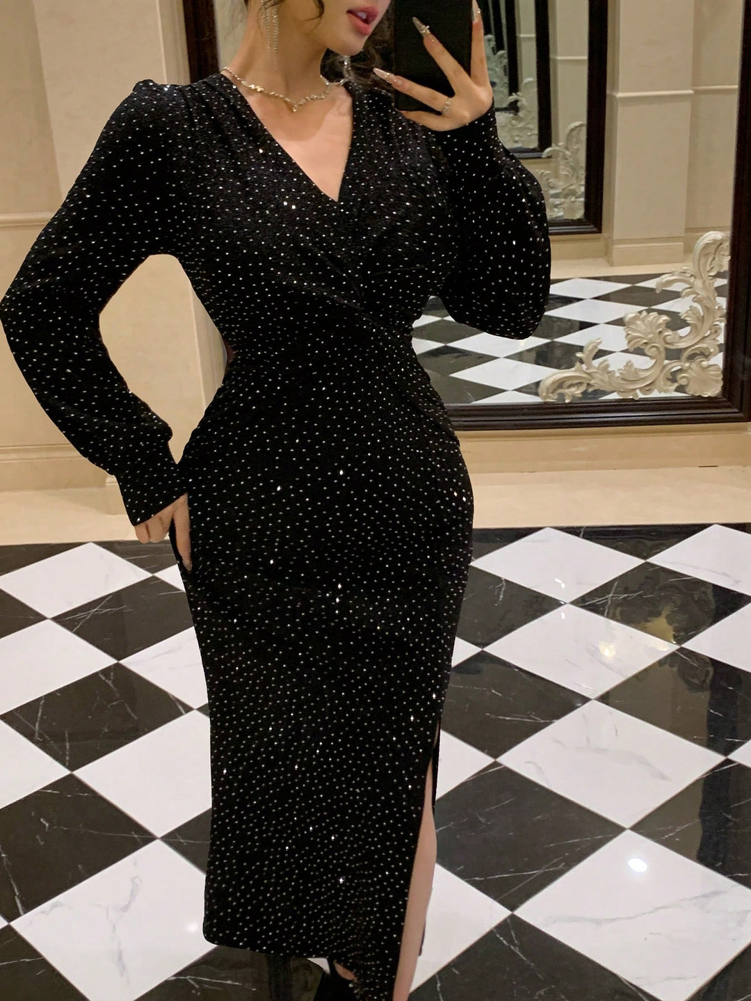 Rochie maxi SHEIN, negru