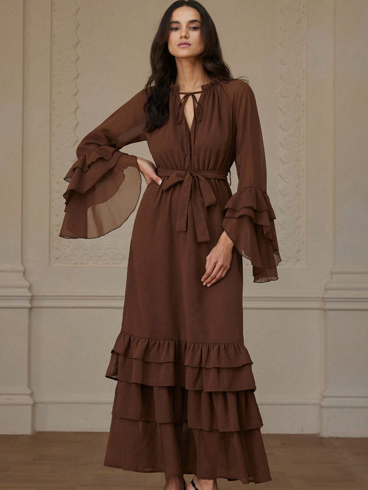 SHEIN maxi ruha, barna