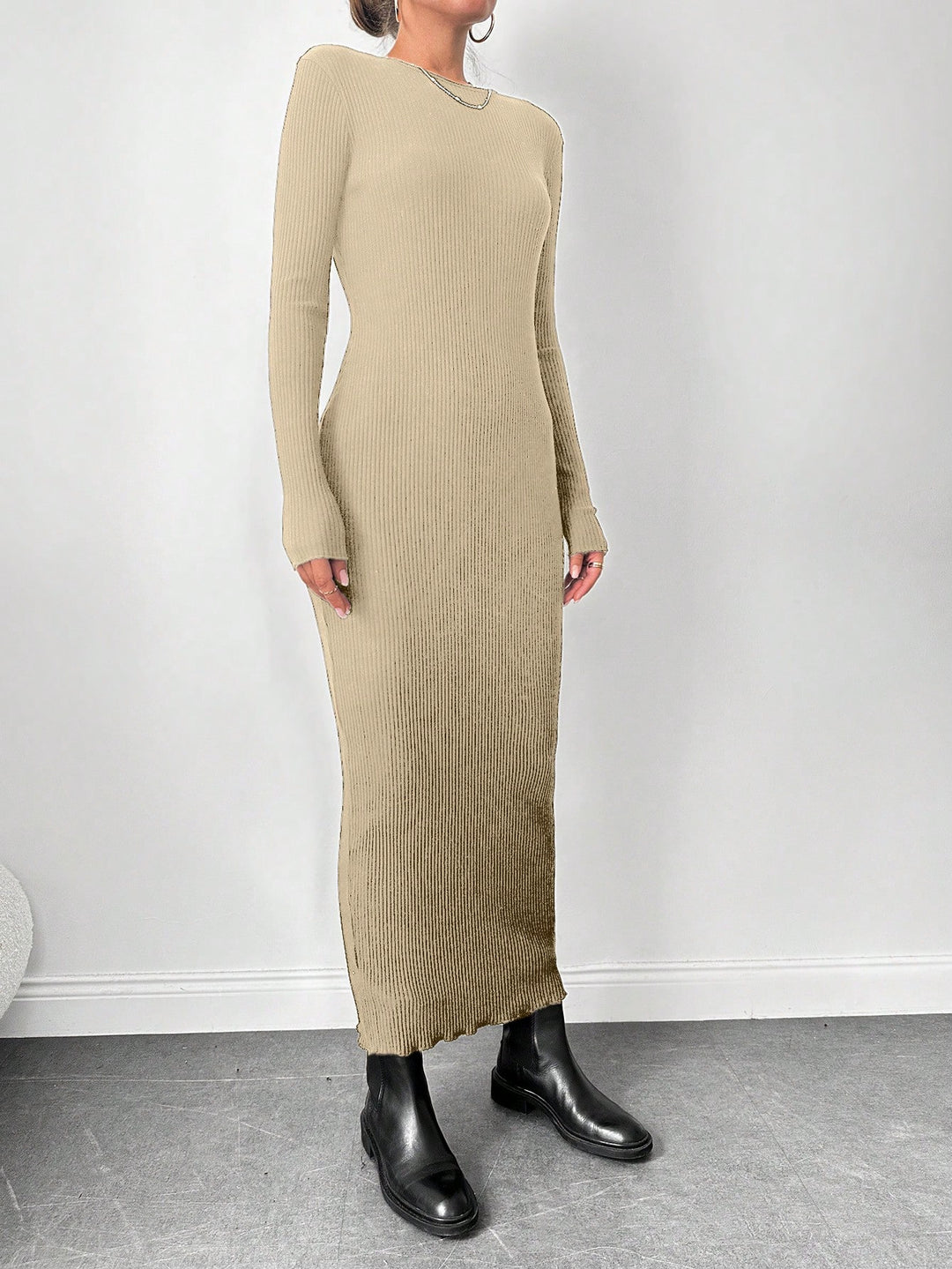 Rochie maxi SHEIN, bej
