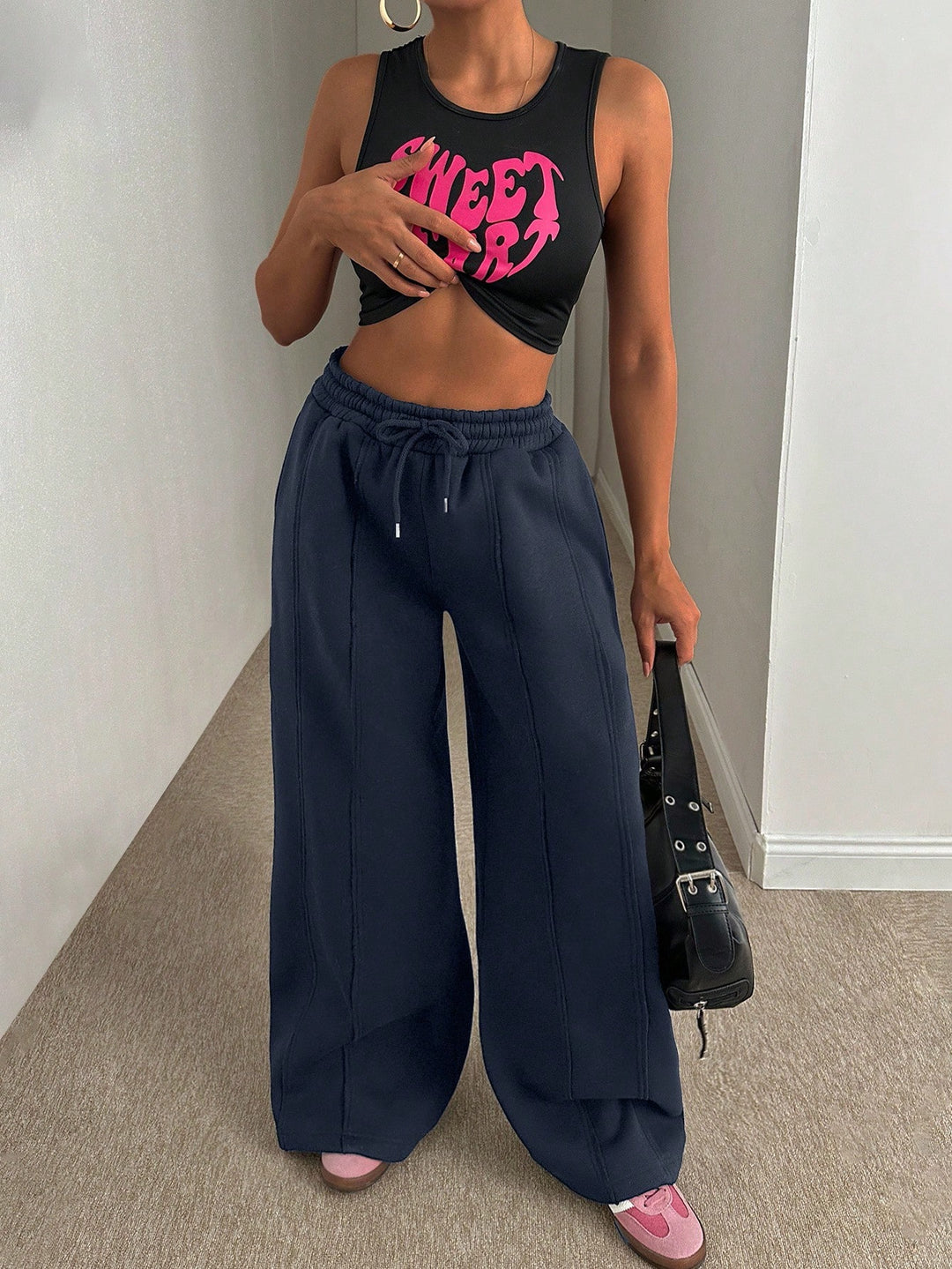 Pantaloni SHEIN, albastru