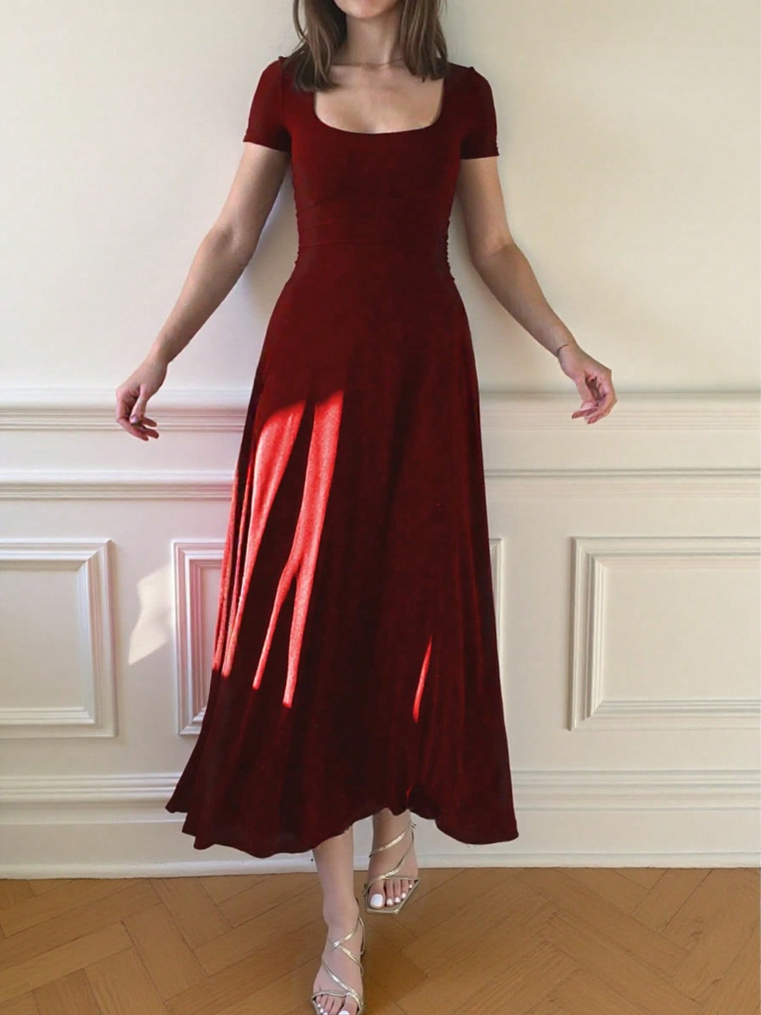 Rochie midi SHEIN, vișiniu