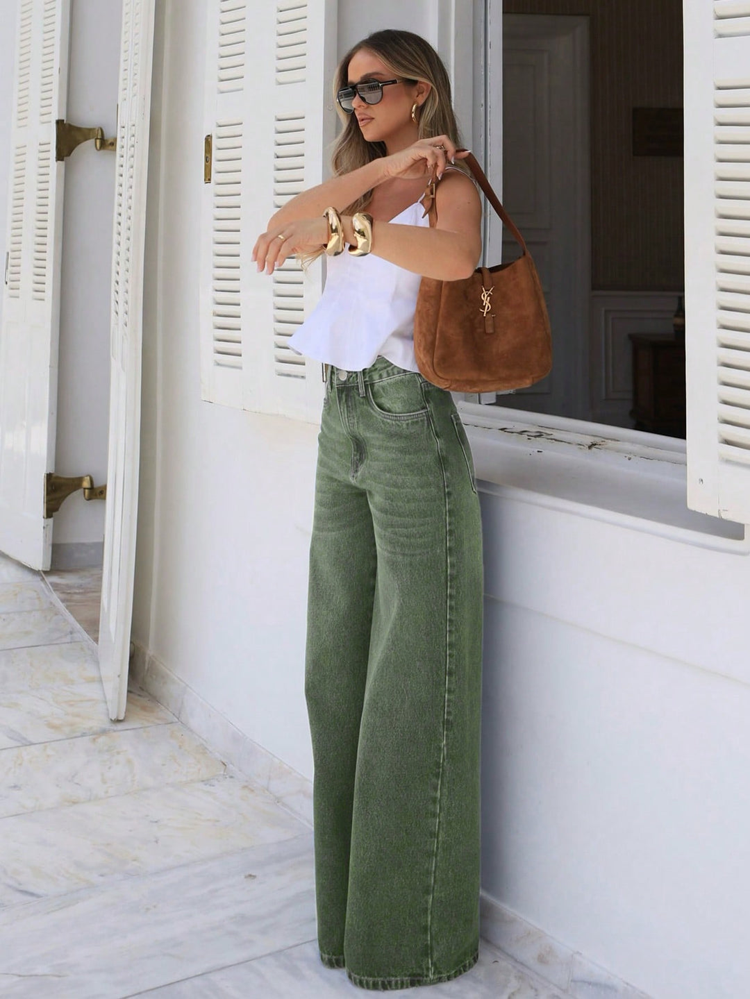 Jeans SHEIN, kaki