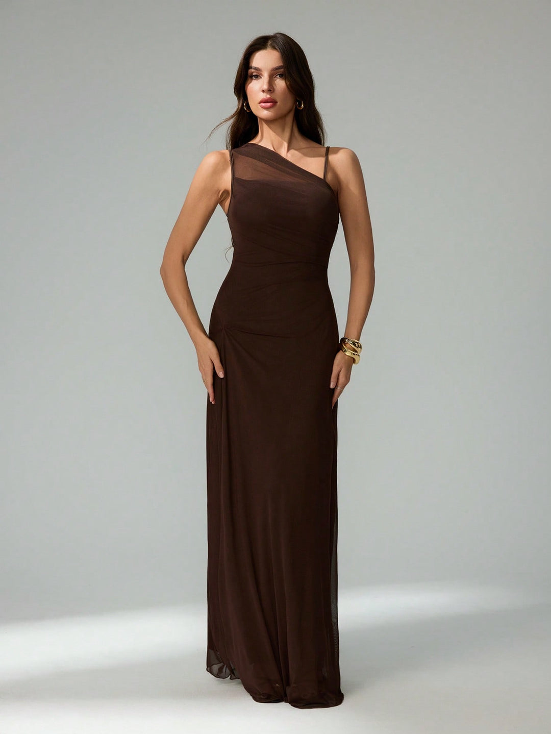 Rochie maxi SHEIN, maro