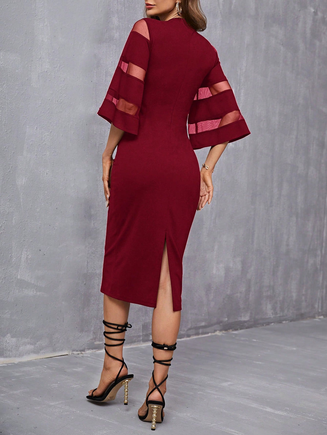 Rochie midi SHEIN, vișiniu