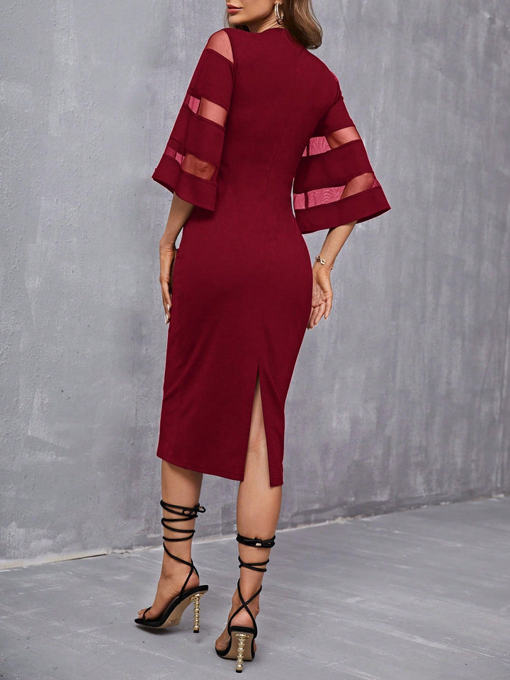 Rochie midi SHEIN, vișiniu