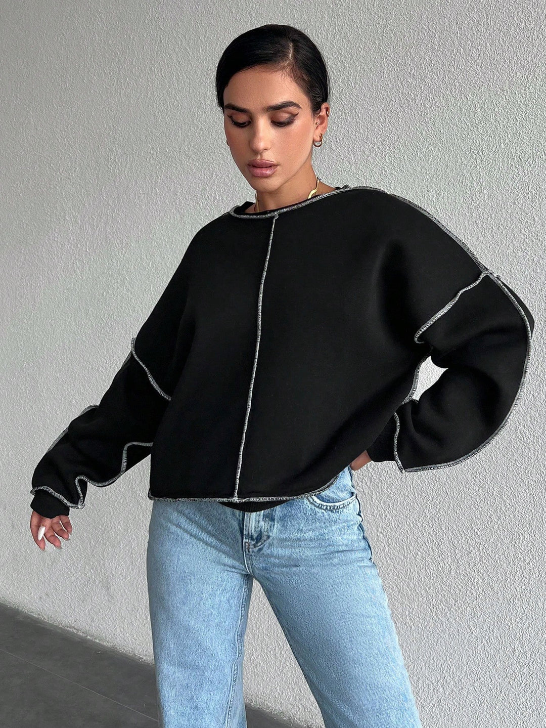 SHEIN blúz, fekete