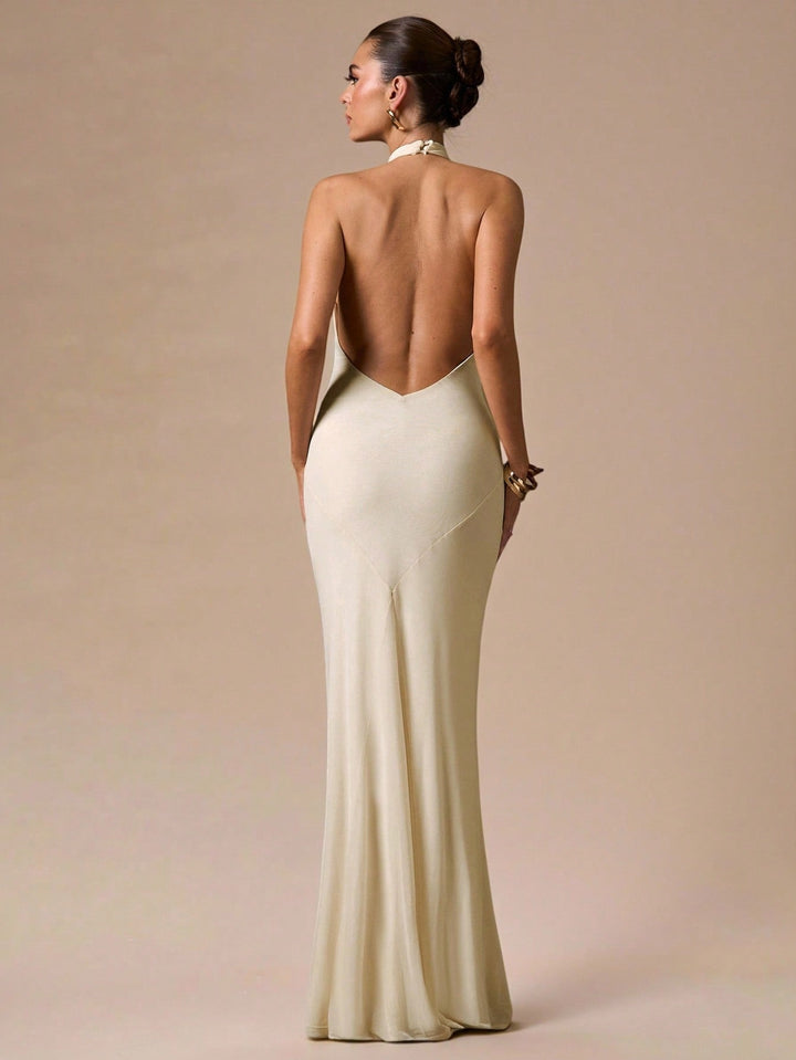 Rochie maxi SHEIN, bej