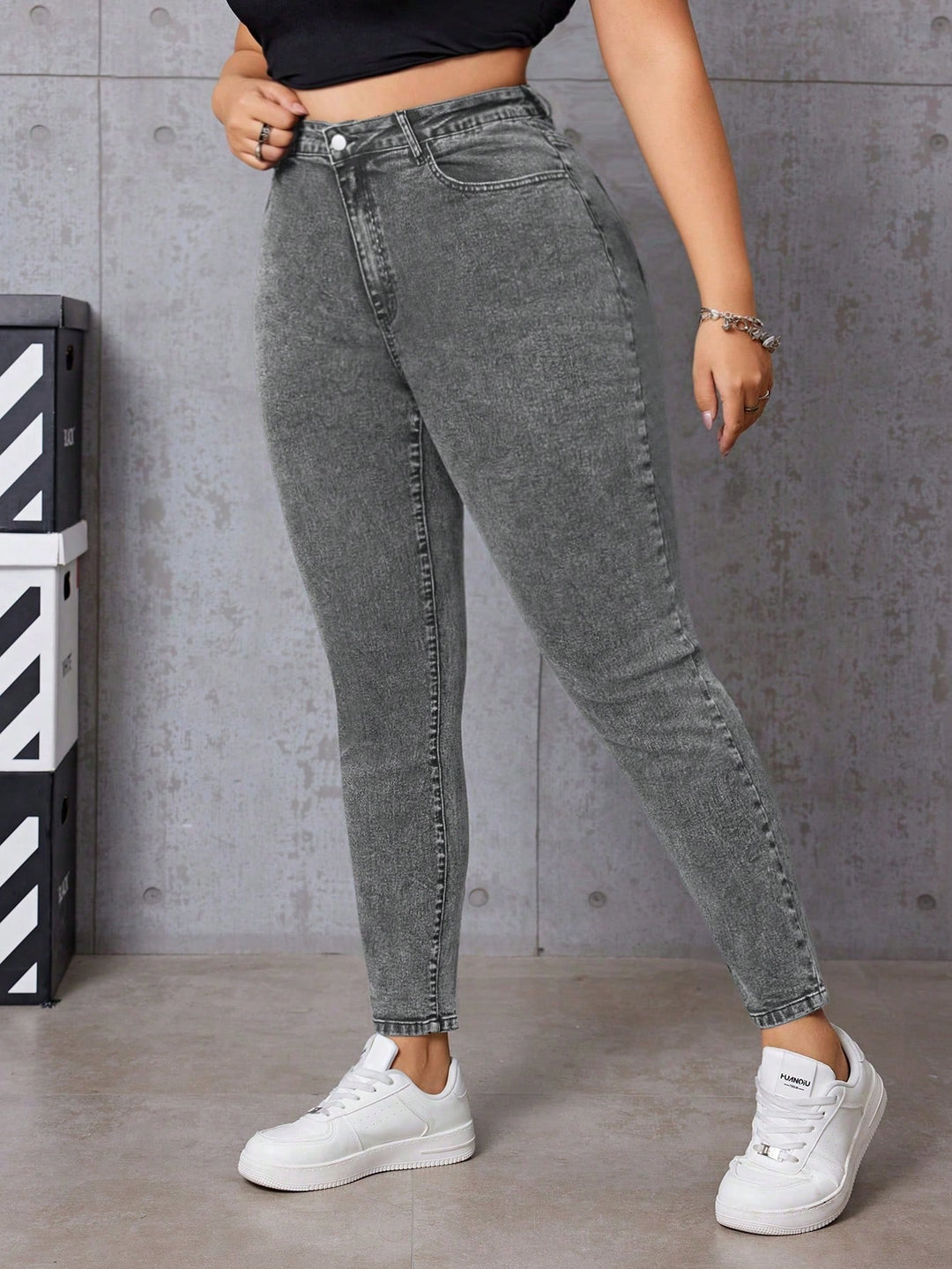 Jeans SHEIN, gri