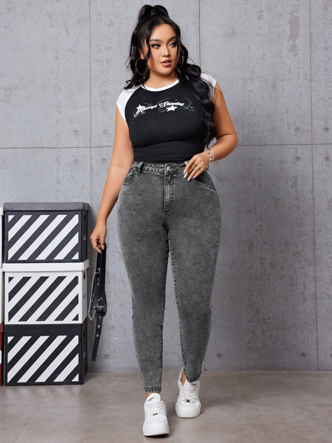 Jeans SHEIN, gri