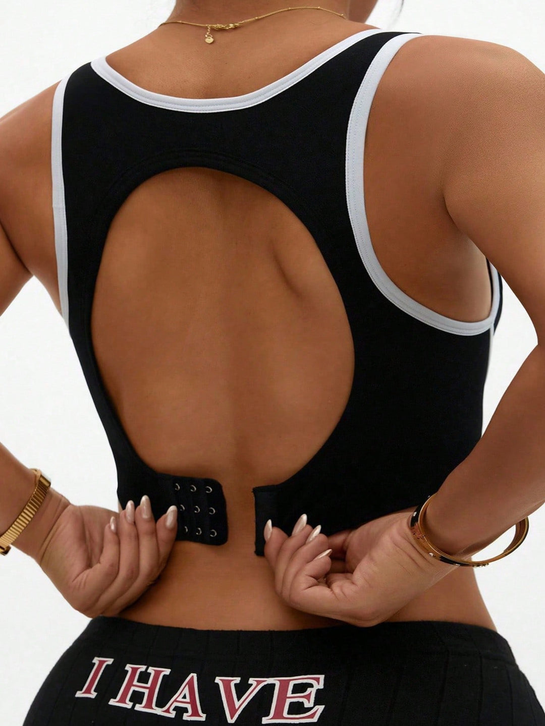 SHEIN sportmelltartó, fekete