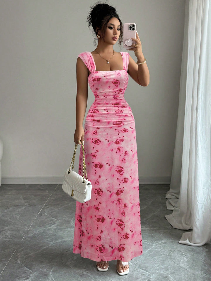 Rochie maxi SHEIN, roz