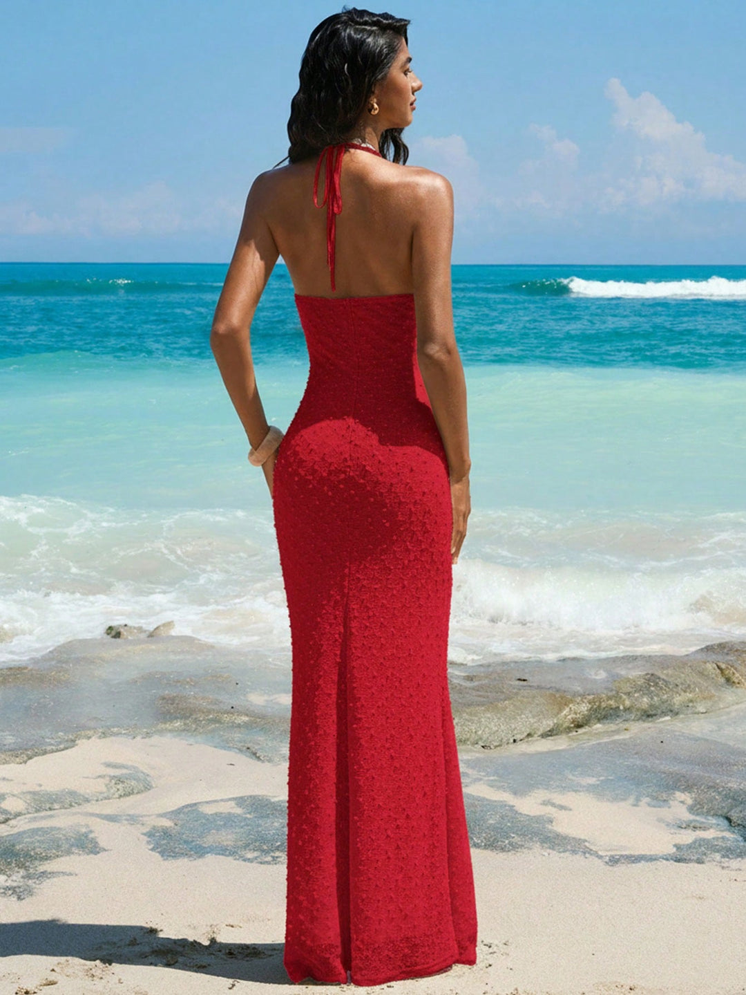 SHEIN maxi ruha, piros