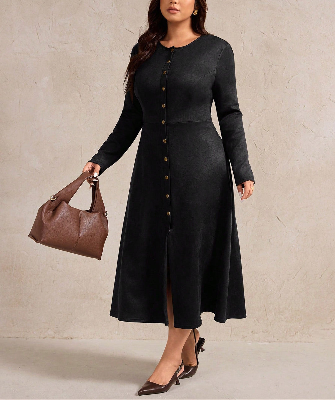 SHEIN maxi ruha, fekete