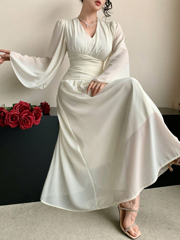 Rochie maxi SHEIN, bej