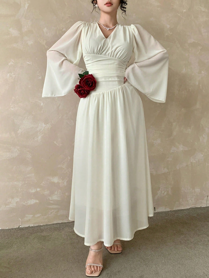 Rochie maxi SHEIN, bej