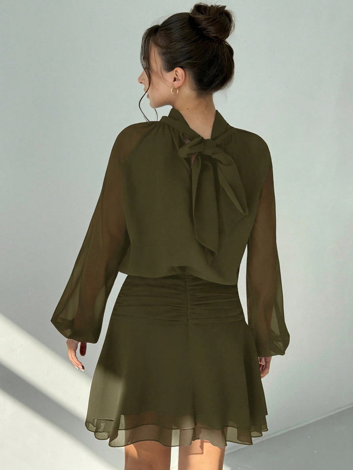 Rochie mini SHEIN, kaki