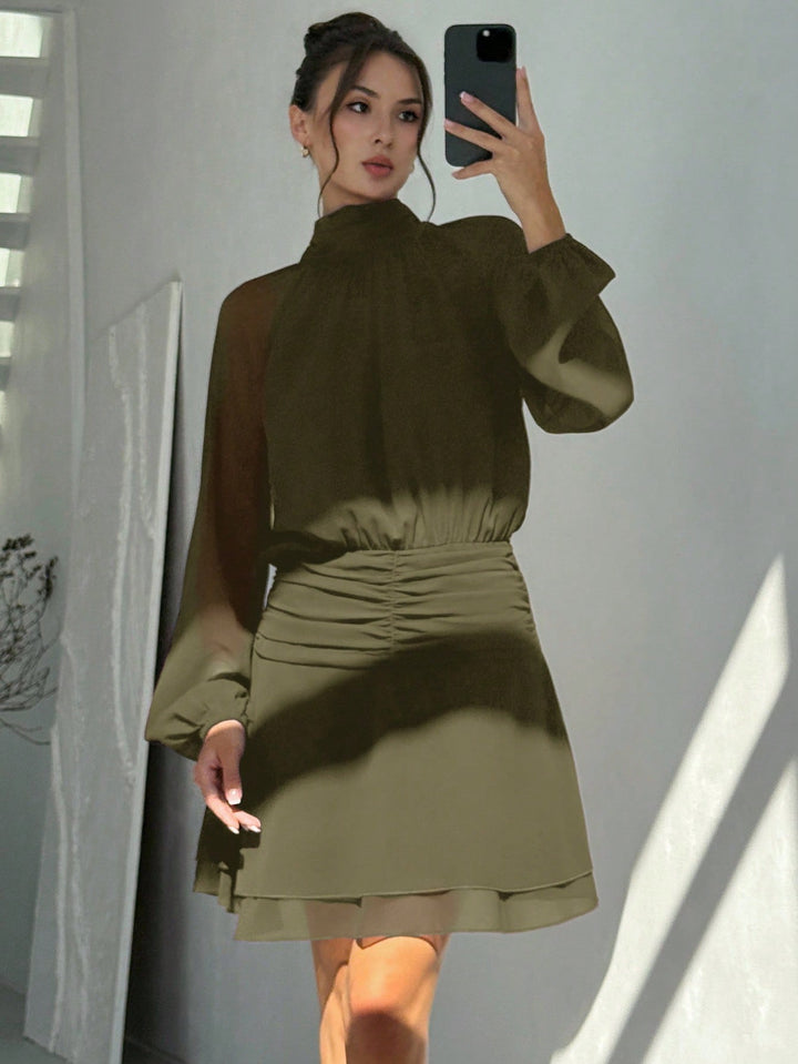 Rochie mini SHEIN, kaki